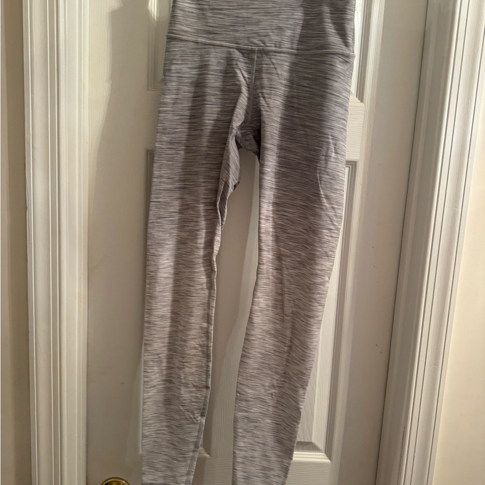 Lululemon Athletica Striped Gray Leggings